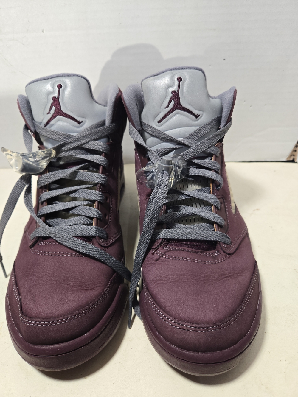 Jordan Men's High-Top Sneakers in Burgundy and Gray